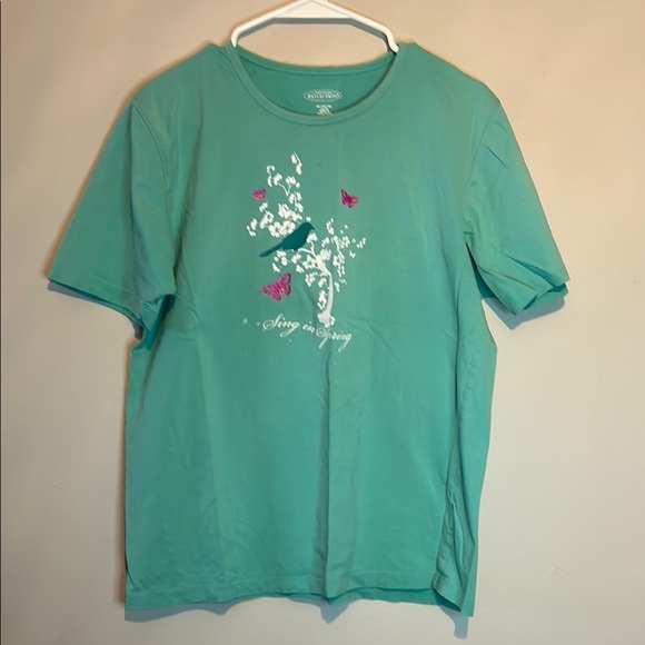 Northern Reflections Aqua Cotton Tee - Picture 1 of 6